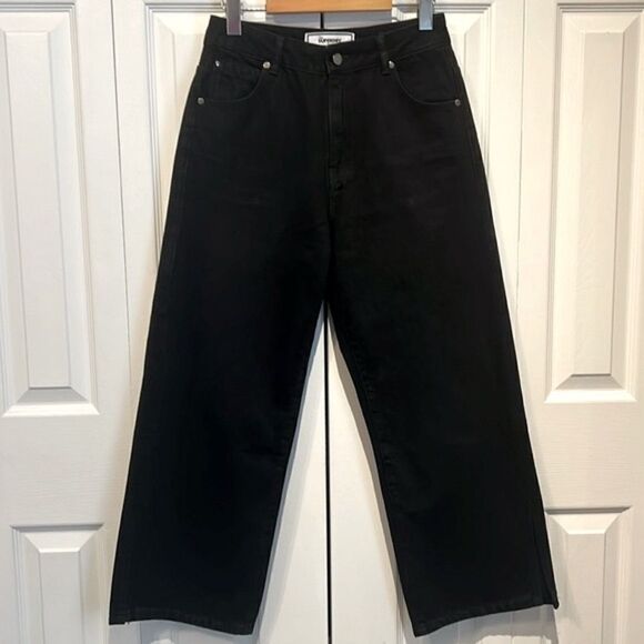 The‎ Superdry Black High Rise Wide Leg Jeans Size 26 - Picture 1 of 16